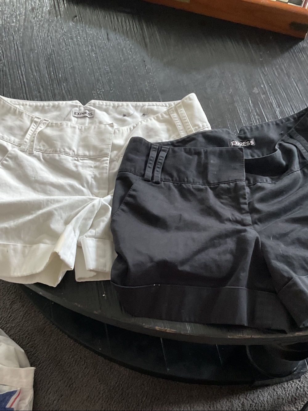 Express Women’s Shorts - Black and White pair in bundle